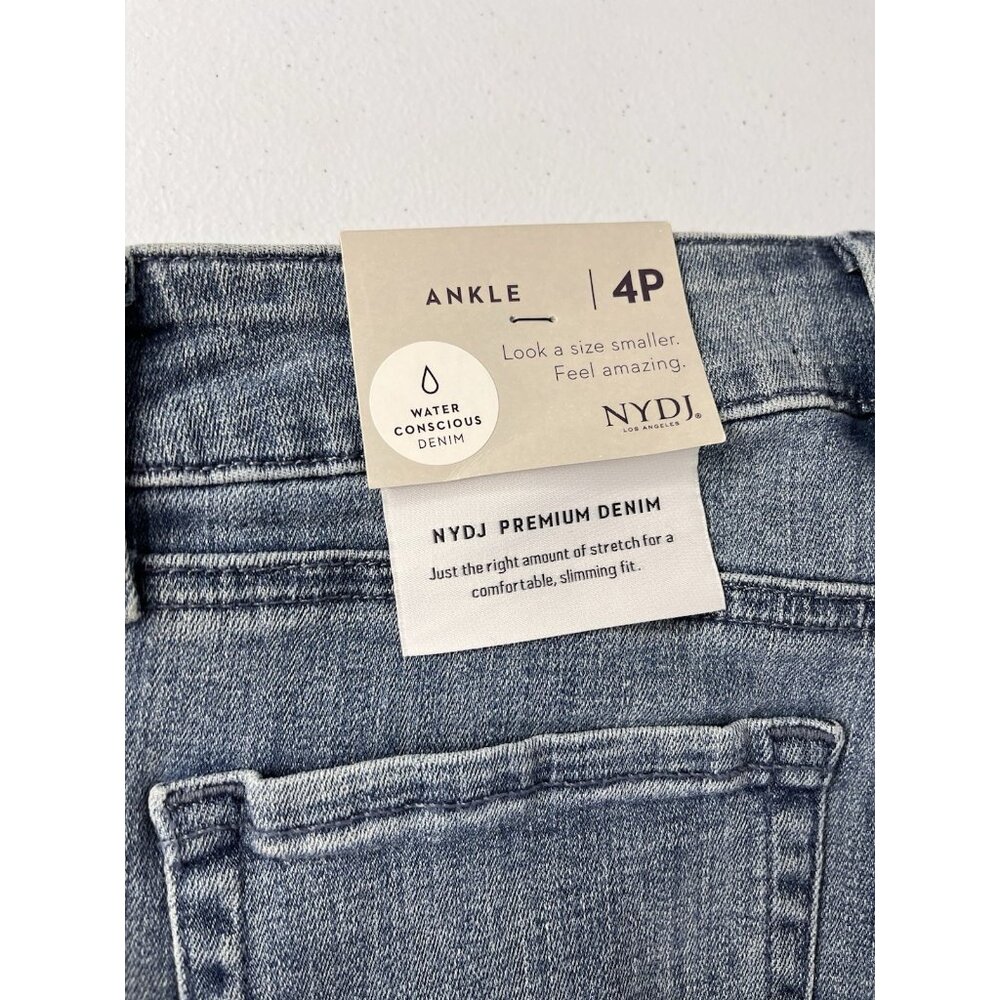 NYDJ Women's Denim Maxwell Wash Sheri Slim Ankle w/Fray NWT 4 Petite - Picture 5 of 6